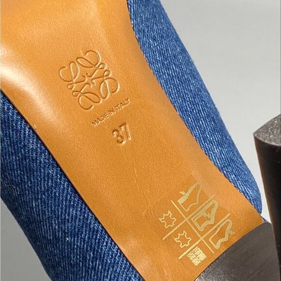 Loewe Ripped Denim Mules size 37 - Picture 9 of 13